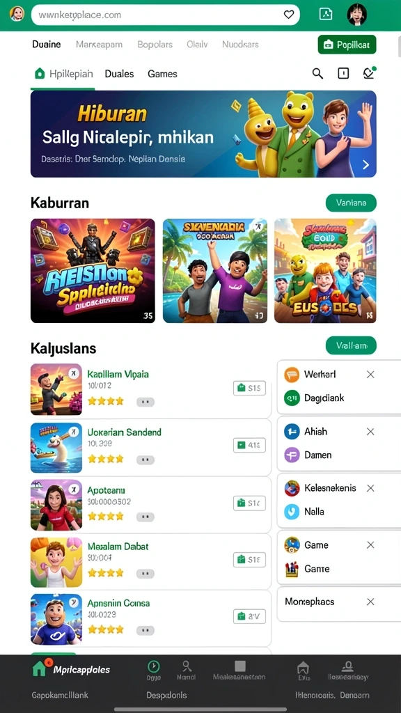 Tampilan antarmuka yang user-friendly.