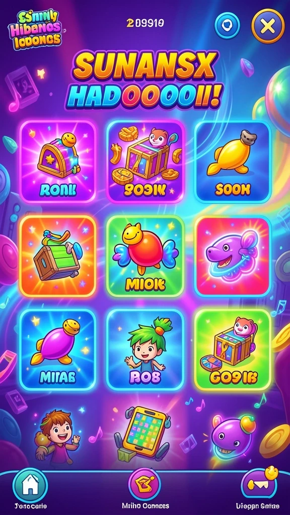 Lingkungan game yang luas dan penuh warna.