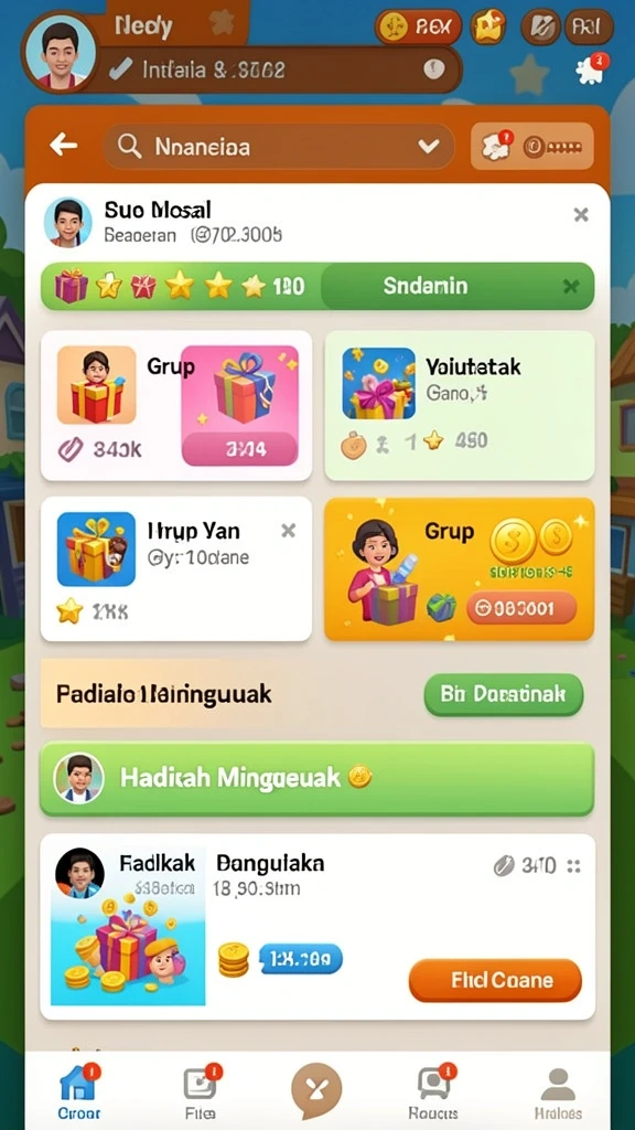 Tampilan menu utama GIM777 yang menarik.