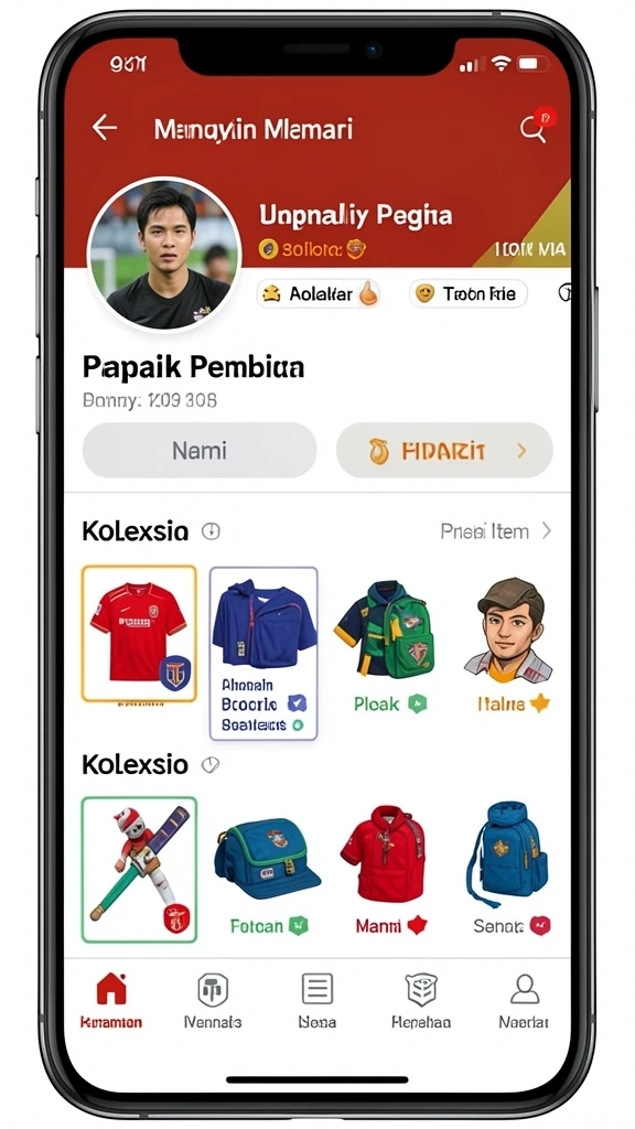 Tampilan awal permainan yang menarik dengan karakter unik.