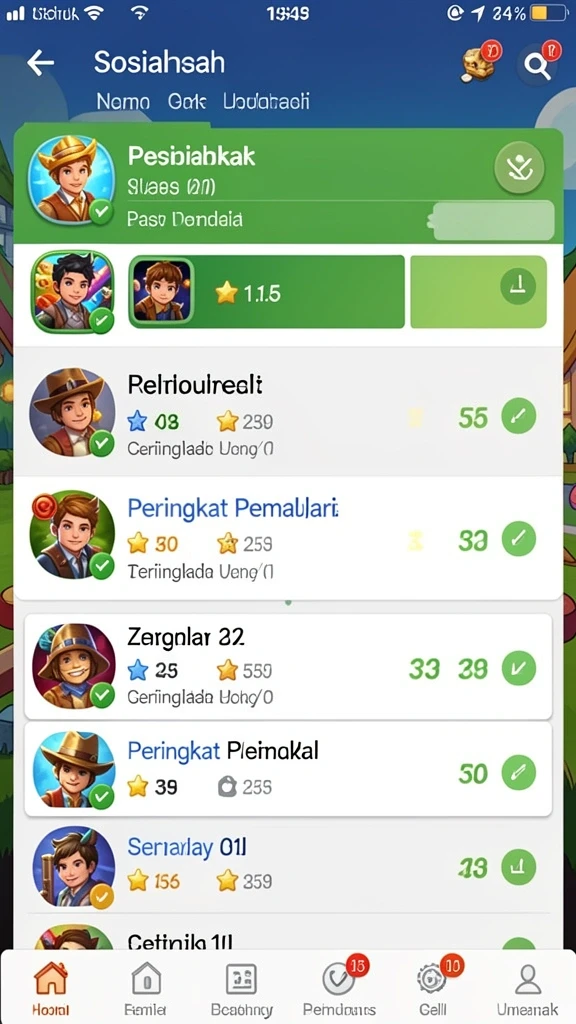 Bergabung dalam komunitas dan bersaing dengan teman-teman.
