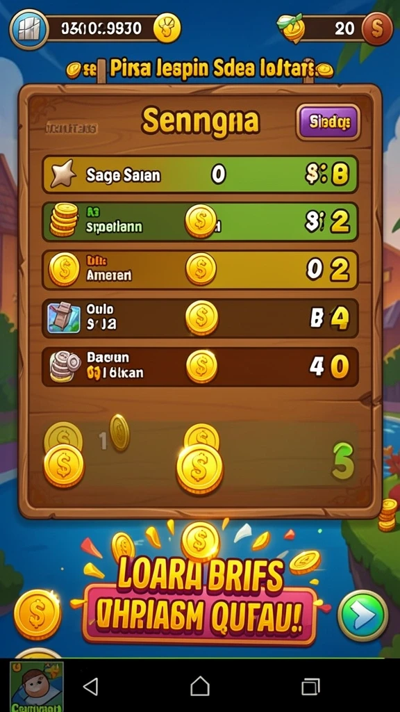 Screenshot memperlihatkan fitur bonus yang menggiurkan.