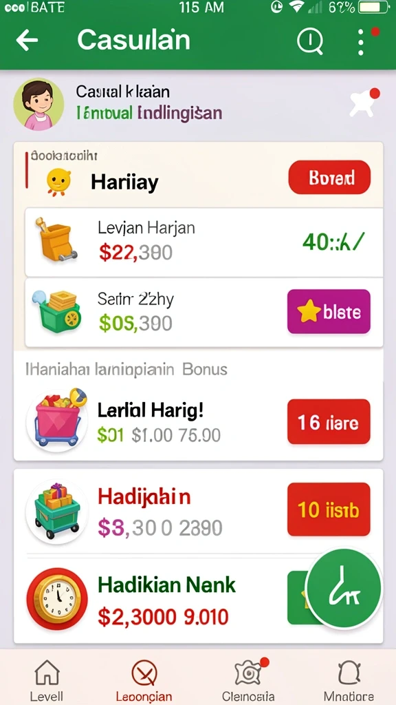 Tampilan antarmuka yang user-friendly dan intuitif.