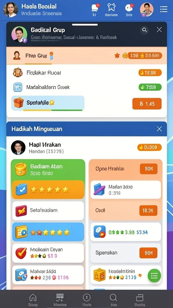 Lingkungan permainan yang kaya dan detail.