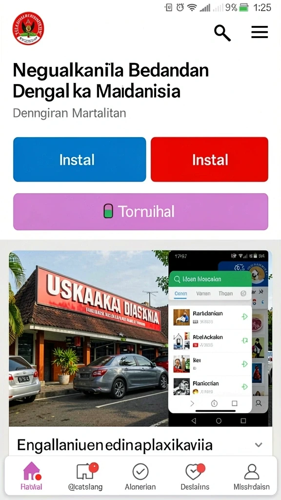 Menu item yang beragam untuk pemain.