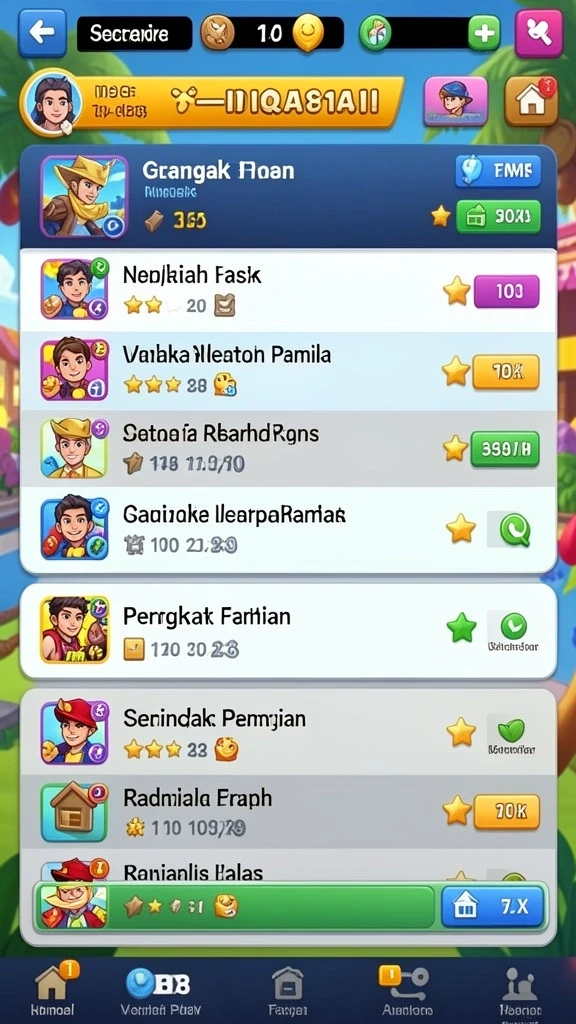 Level menantang dan penuh warna.