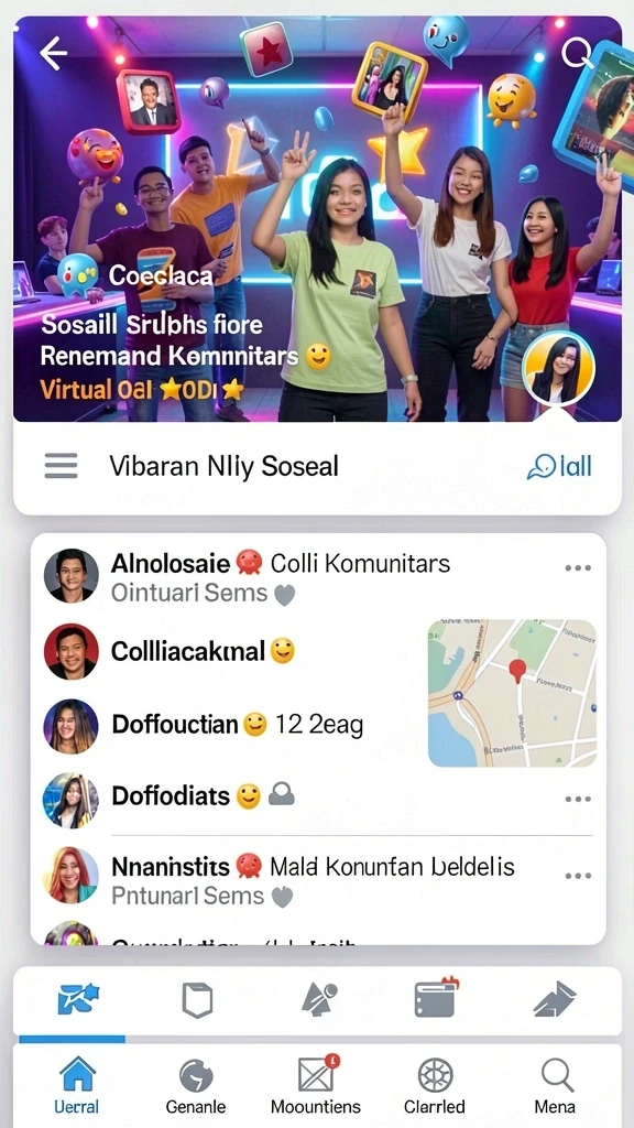 Fitur komunitas untuk berinteraksi dengan pemain lain.