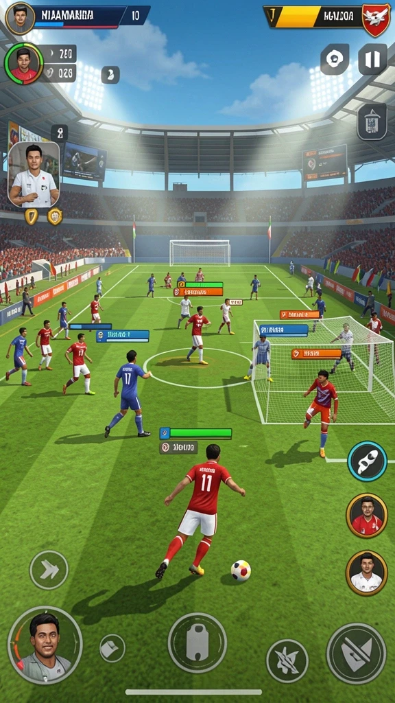 Duel seru dengan teman-teman di mode multiplayer.
